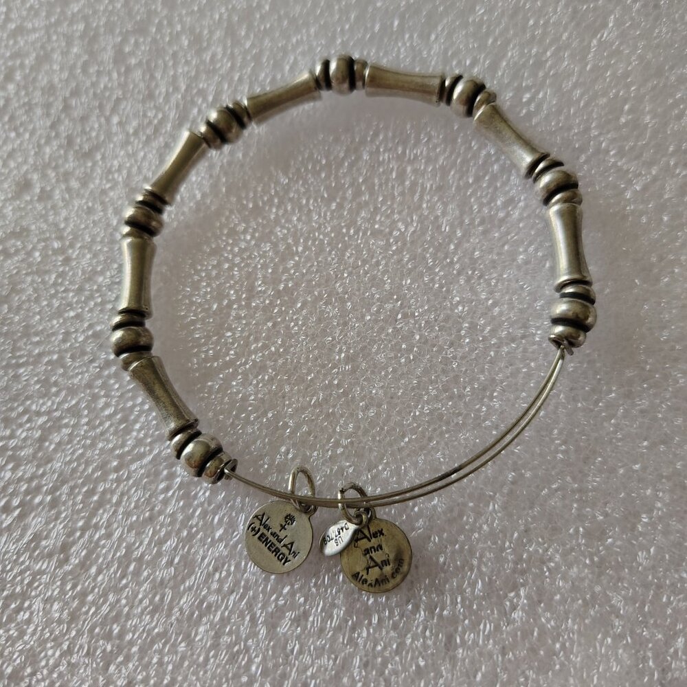 Alex and Ani Silver Bead Bangle Very Shiny  433